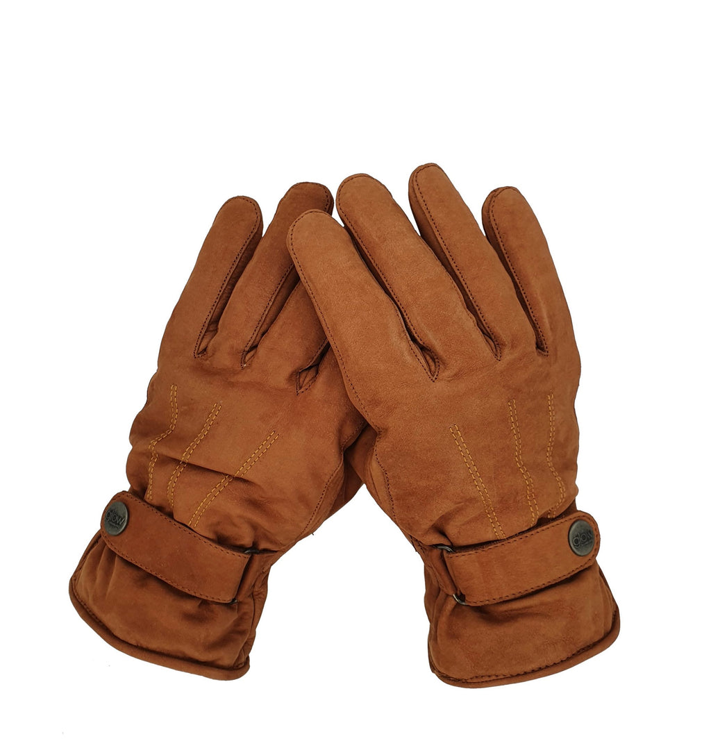 Winter-Lederhandschuhe für Herren aus 100% Nubuk-Leder