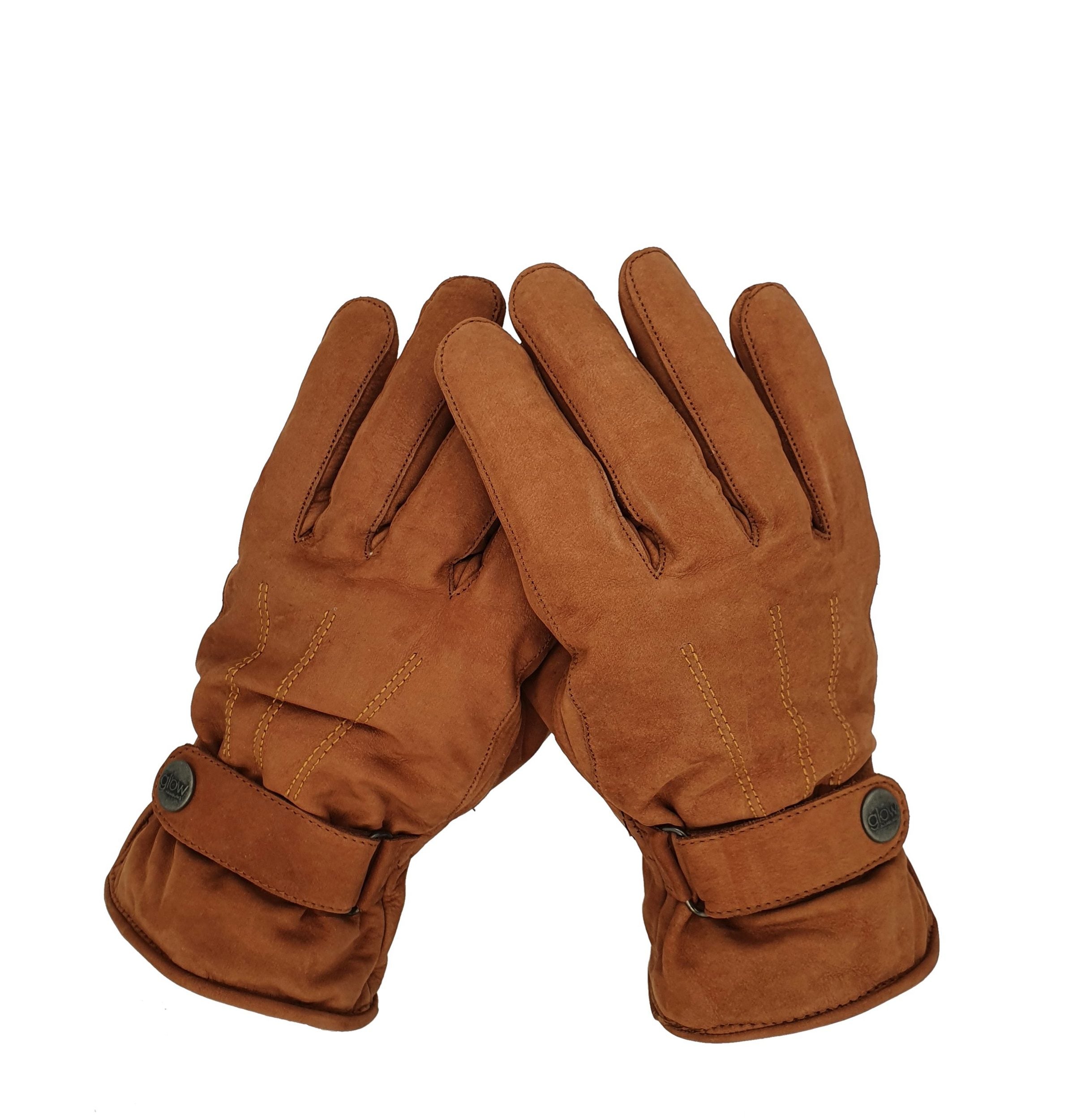 Winter-Lederhandschuhe für Herren aus 100% Nubuk-Leder