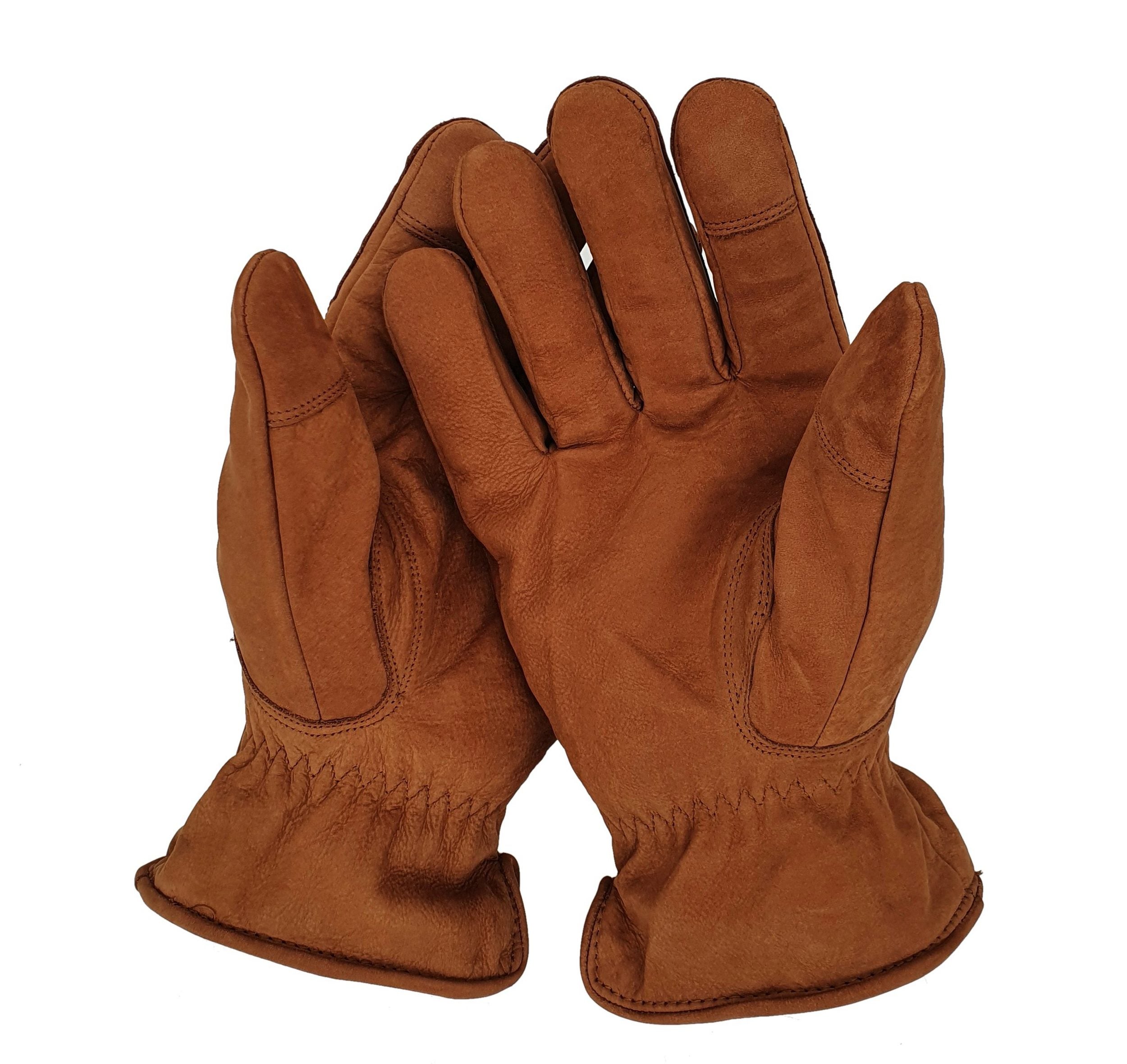Winter-Lederhandschuhe für Herren aus 100% Nubuk-Leder