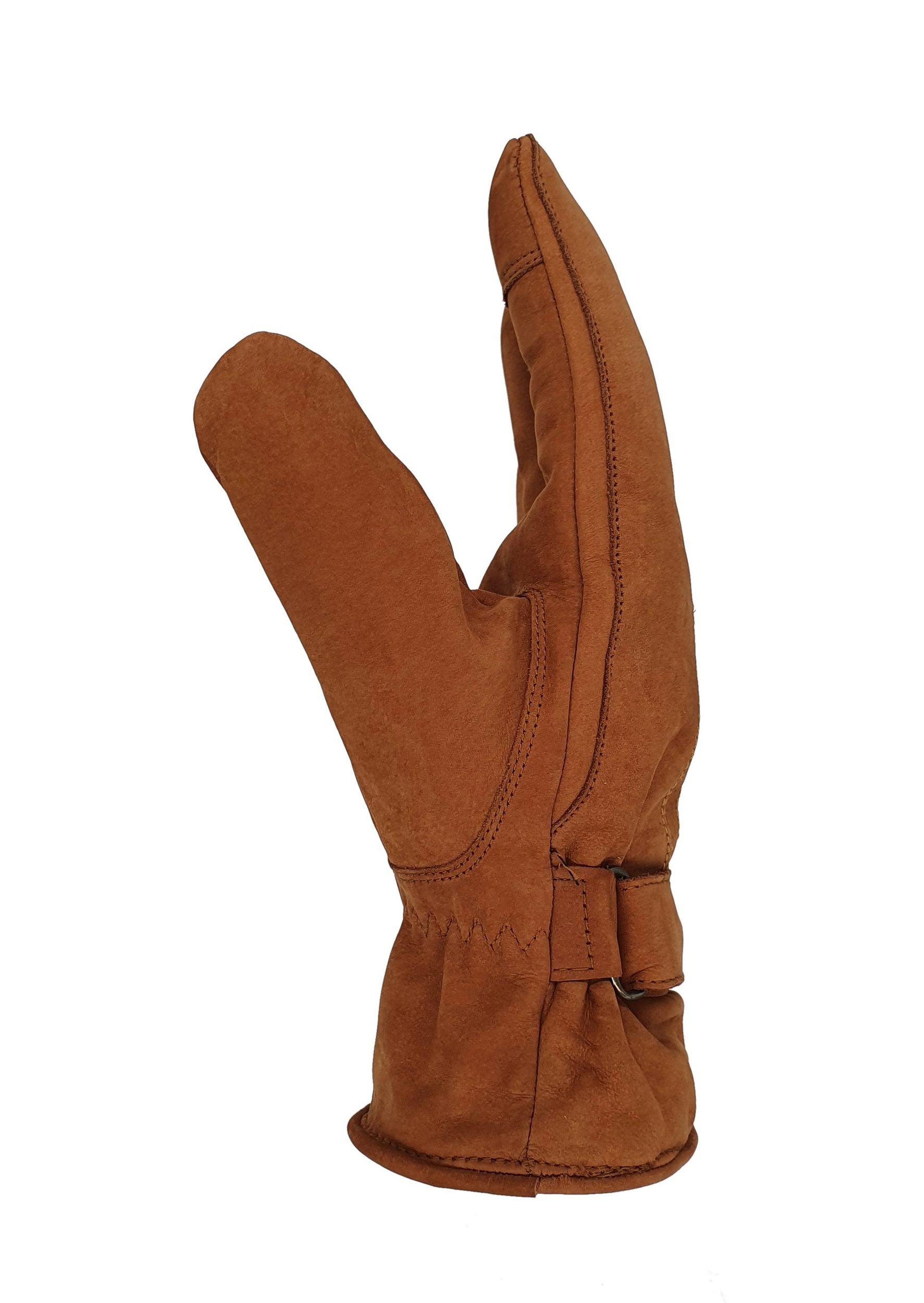 Winter-Lederhandschuhe für Herren aus 100% Nubuk-Leder
