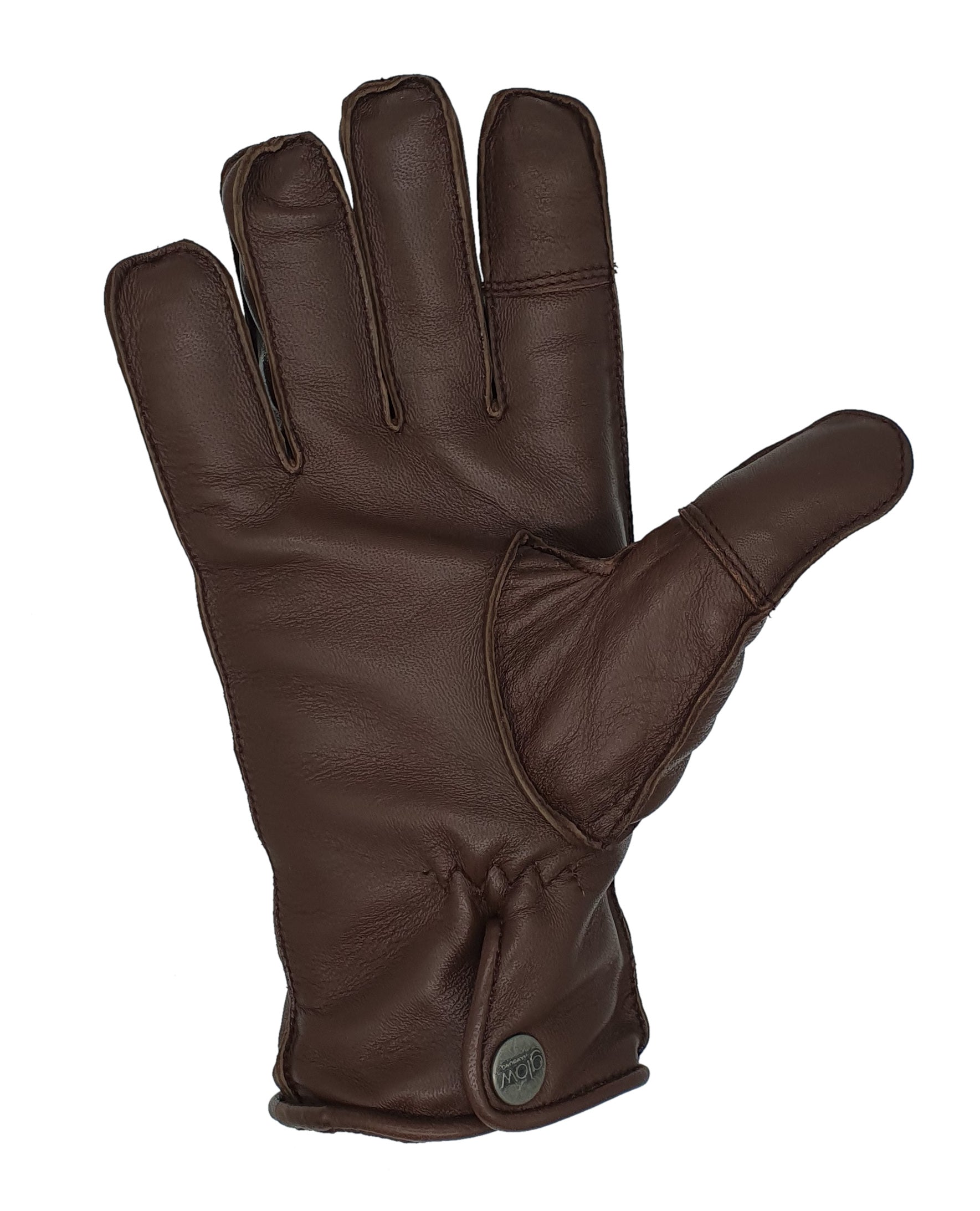 Winter Lederhandschuhe Herren aus 100% Schafs-Leder mit Fleece-Fütterung braun