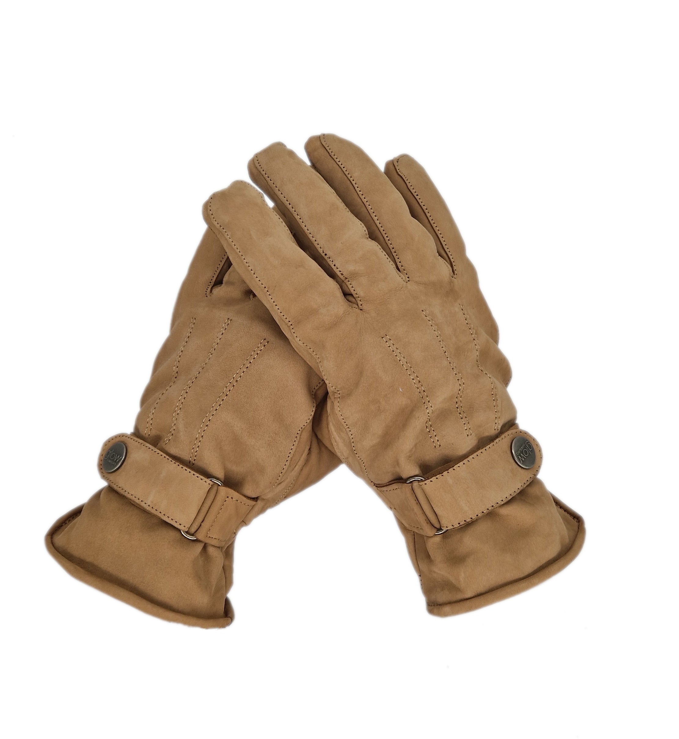 Winter Lederhandschuhe Herren aus 100% Nubuk-Leder mit Polar-Fleece-Fütterung